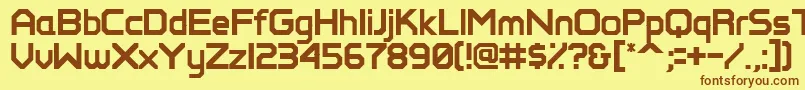 Pixelperfect Font – Brown Fonts on Yellow Background