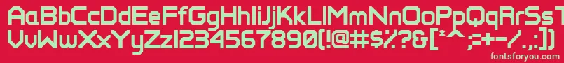 Pixelperfect Font – Green Fonts on Red Background