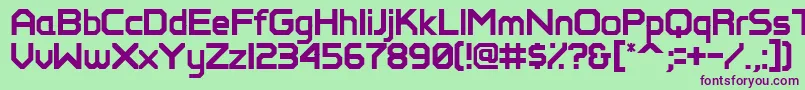 Pixelperfect Font – Purple Fonts on Green Background