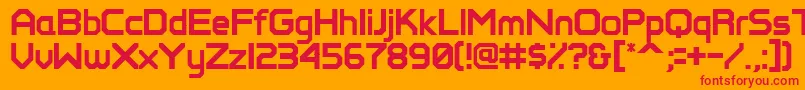 Pixelperfect Font – Red Fonts on Orange Background