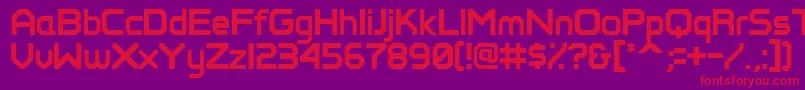 Pixelperfect Font – Red Fonts on Purple Background