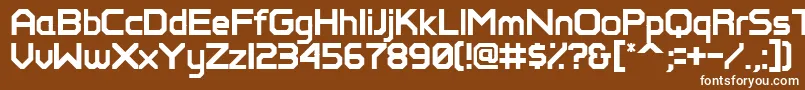 フォントPixelperfect – 茶色の背景に白い文字