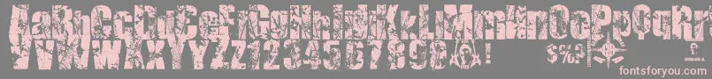 Police Deat+Deat – polices roses sur fond gris