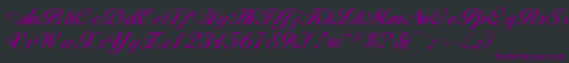 WhimsiScriptSsk Font – Purple Fonts on Black Background