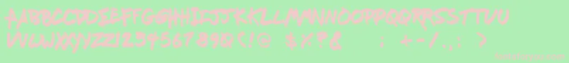 Freshmarker Font – Pink Fonts on Green Background