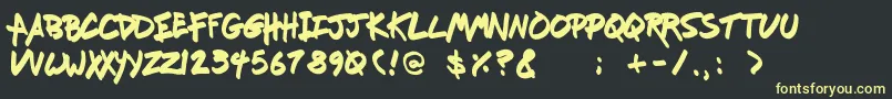 Freshmarker Font – Yellow Fonts on Black Background