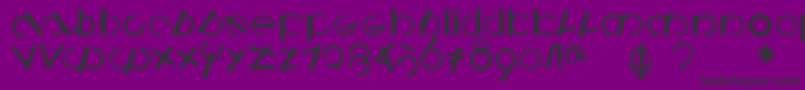 Logomatiquebold Font – Black Fonts on Purple Background
