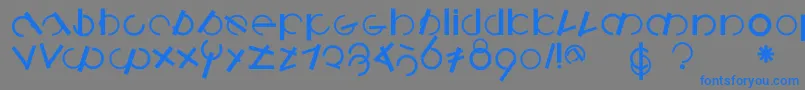 Logomatiquebold Font – Blue Fonts on Gray Background