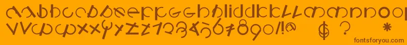 Logomatiquebold Font – Brown Fonts on Orange Background