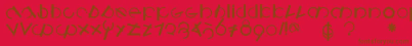 Logomatiquebold Font – Brown Fonts on Red Background