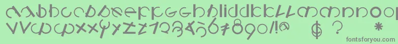 Logomatiquebold Font – Gray Fonts on Green Background