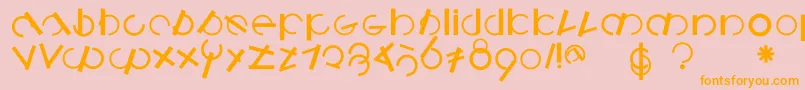 Logomatiquebold Font – Orange Fonts on Pink Background
