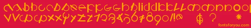 fuente Logomatiquebold – Fuentes Naranjas Sobre Fondo Rojo
