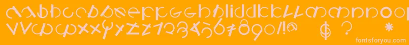 Шрифт Logomatiquebold – розовые шрифты на оранжевом фоне