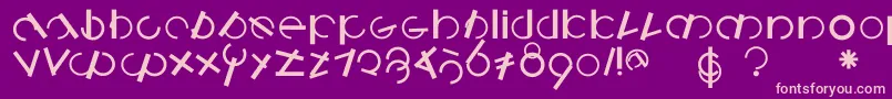 Logomatiquebold Font – Pink Fonts on Purple Background