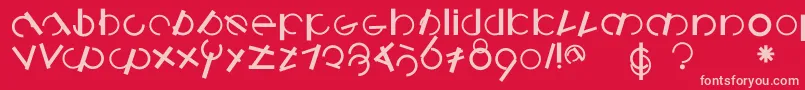 Logomatiquebold Font – Pink Fonts on Red Background