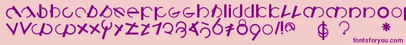 Logomatiquebold Font – Purple Fonts on Pink Background