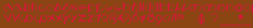 Logomatiquebold Font – Red Fonts on Brown Background