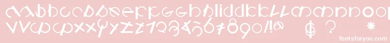 Logomatiquebold Font – White Fonts on Pink Background