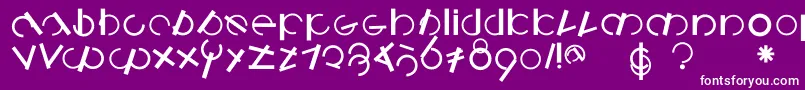 Logomatiquebold Font – White Fonts on Purple Background