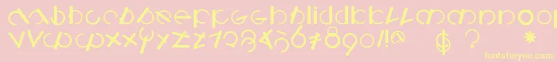 Logomatiquebold Font – Yellow Fonts on Pink Background