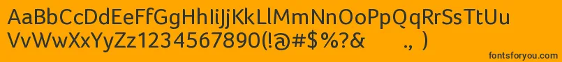FocoRegular Font – Black Fonts on Orange Background