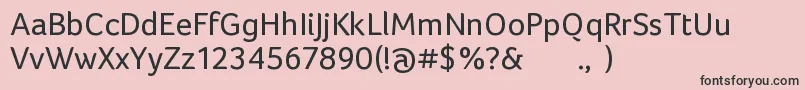 フォントFocoRegular – ピンクの背景に黒い文字