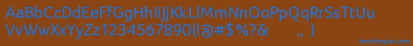 Więcej informacji o czcionce FocoRegular Czcionka FocoRegular – niebieskie czcionki na brązowym tle