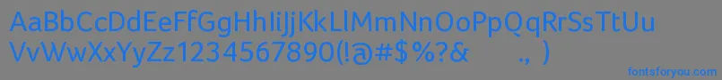 FocoRegular Font – Blue Fonts on Gray Background