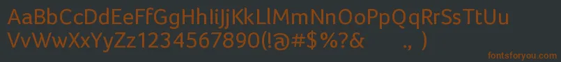 Шрифт FocoRegular – коричневые шрифты на чёрном фоне