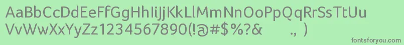 FocoRegular Font – Gray Fonts on Green Background