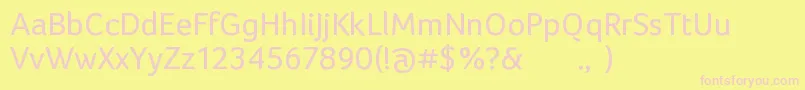 FocoRegular Font – Pink Fonts on Yellow Background