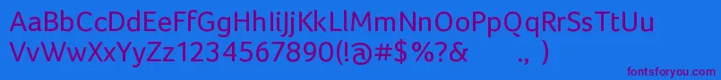 FocoRegular Font – Purple Fonts on Blue Background