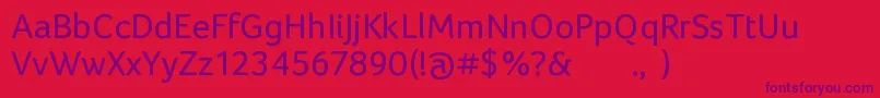 FocoRegular-Schriftart – Violette Schriften auf rotem Hintergrund