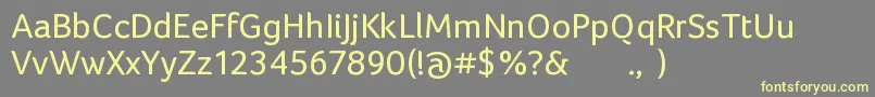 Шрифт FocoRegular – жёлтые шрифты на сером фоне