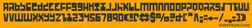 Ufohunter Font – Black Fonts on Orange Background