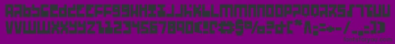 Ufohunter Font – Black Fonts on Purple Background