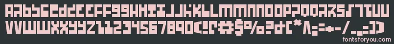 Ufohunter Font – Pink Fonts on Black Background
