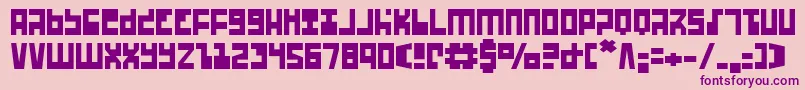 Ufohunter Font – Purple Fonts on Pink Background