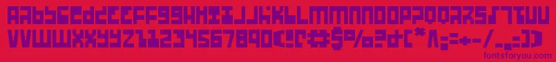 Ufohunter Font – Purple Fonts on Red Background