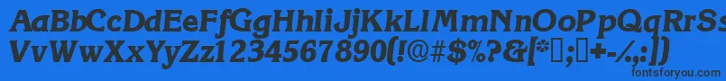 ViticadisplaysskItalic Font – Black Fonts on Blue Background
