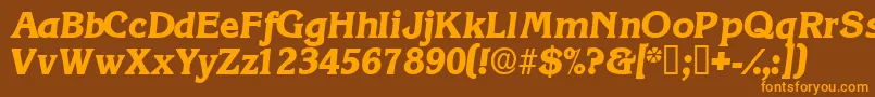 ViticadisplaysskItalic Font – Orange Fonts on Brown Background