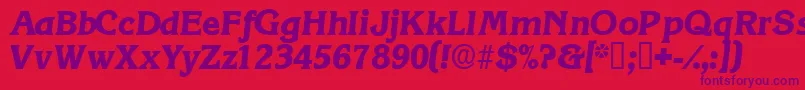 ViticadisplaysskItalic Font – Purple Fonts on Red Background