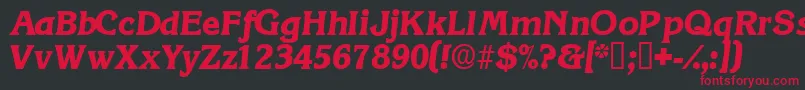 ViticadisplaysskItalic Font – Red Fonts on Black Background