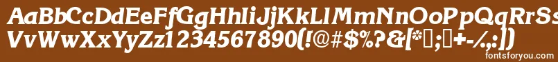 フォントViticadisplaysskItalic – 茶色の背景に白い文字