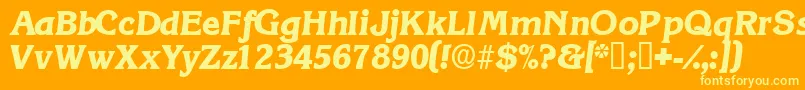 ViticadisplaysskItalic Font – Yellow Fonts on Orange Background