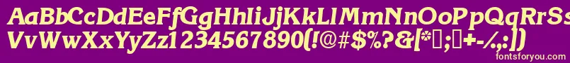ViticadisplaysskItalic Font – Yellow Fonts on Purple Background