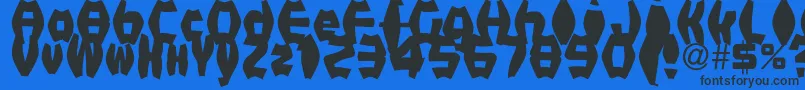 FatManIiBold Font – Black Fonts on Blue Background