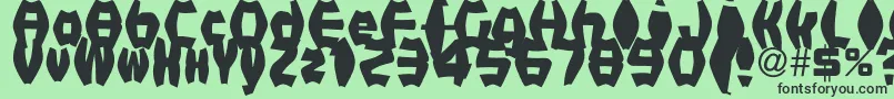 FatManIiBold Font – Black Fonts on Green Background