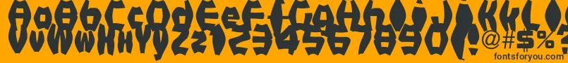FatManIiBold Font – Black Fonts on Orange Background